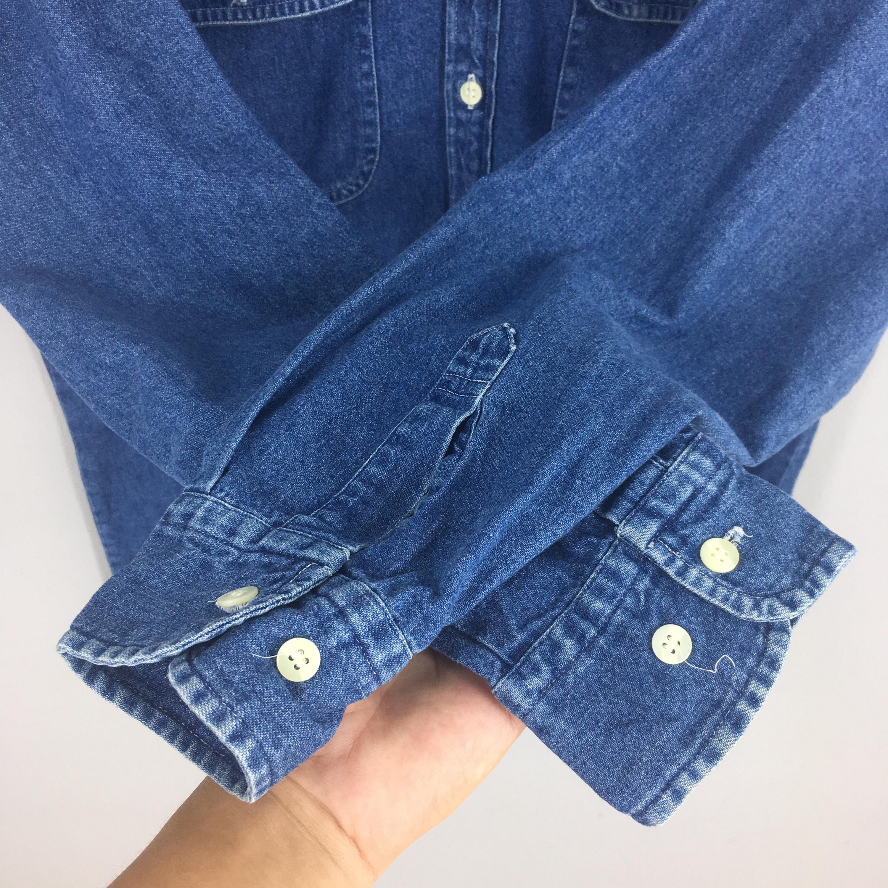 Kenzo × Vintage Vintage Kenzo Jeans Blue Chambray Button Up Shirt Medium Size US M / EU 48-50 / 2 - 4 Thumbnail