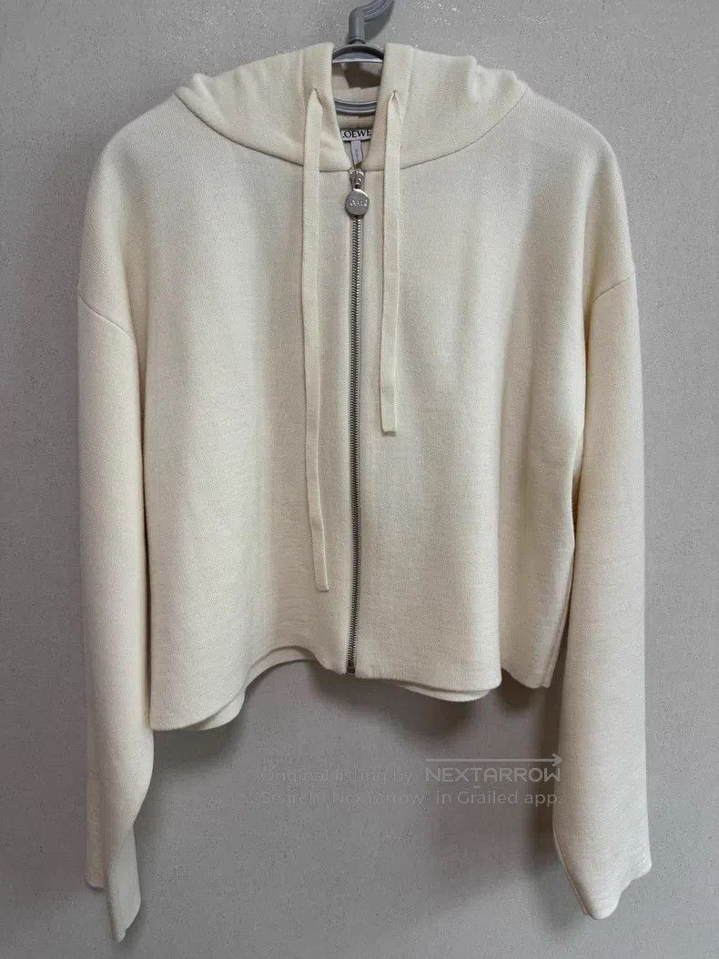 Loewe Loewe Hooded Cardigan Jacket, Beige, 95% Wool Blend Size M / US 6-8 / IT 42-44 - 1 Thumbnail