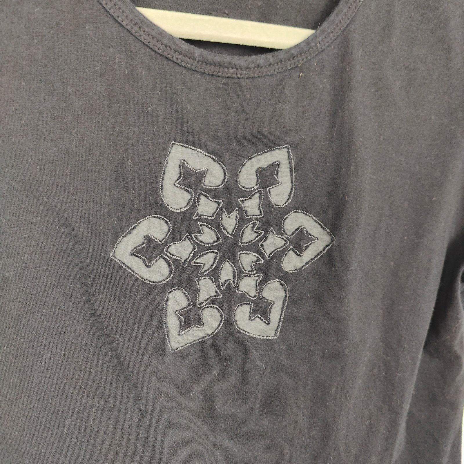 MOTHER Vintage Y2K Kuhl Snowflake Top Womens Small Black Size S / US 4 / IT 40 - 2 Thumbnail