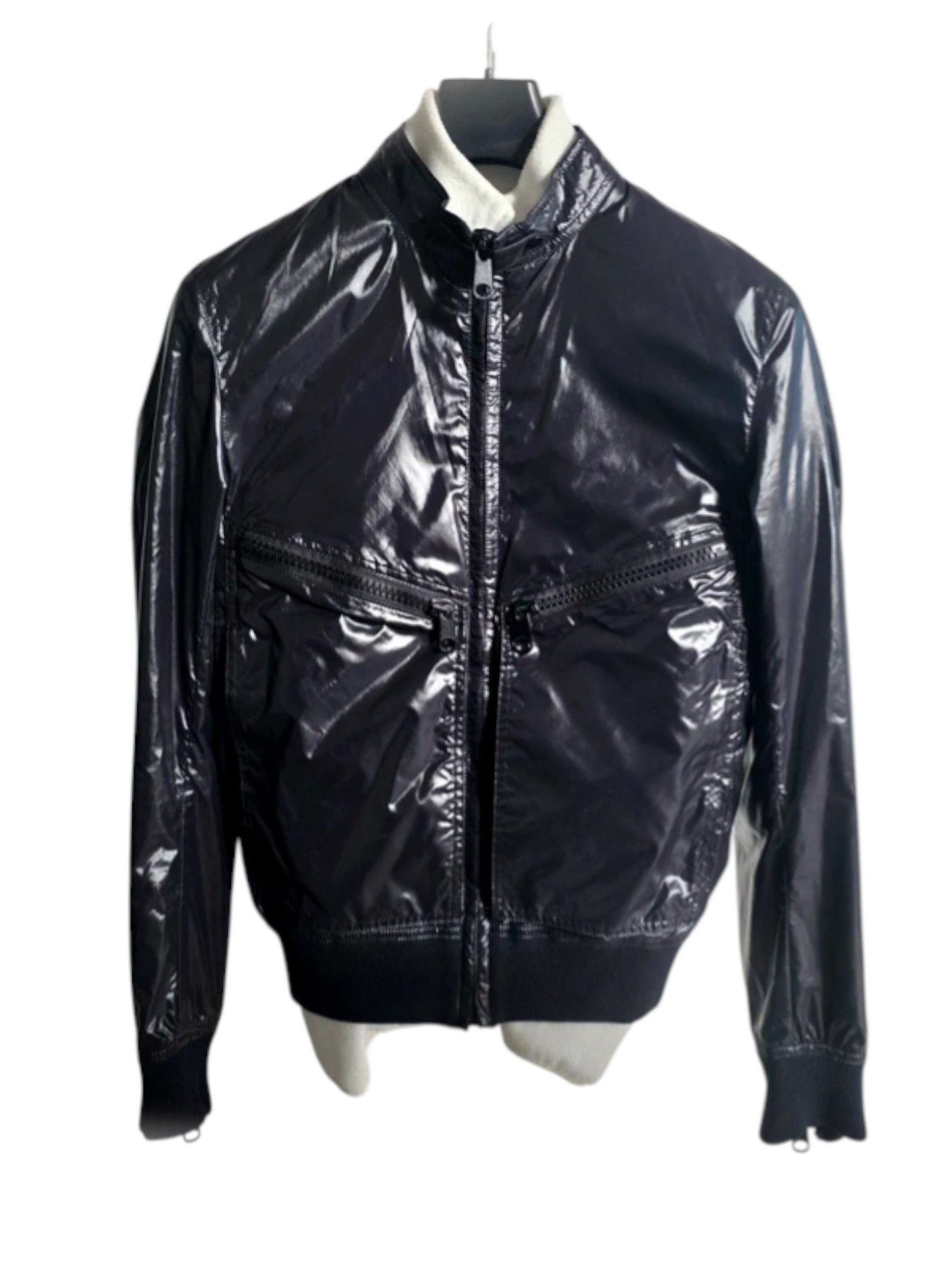 Dior Dior Homme Black Gloss Polyamide Zip Jacket Size US S / EU 44-46 / 1 - 1 Thumbnail