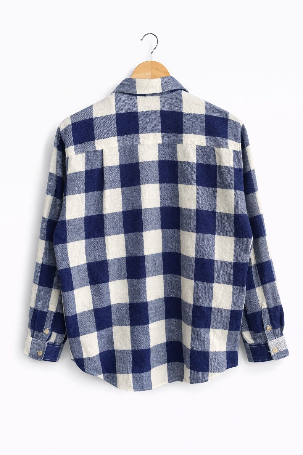 Vintage Mulholland Genuine Taste Blue & White Check Flannel Shirt Size US L / EU 52-54 / 3 - 2 Thumbnail