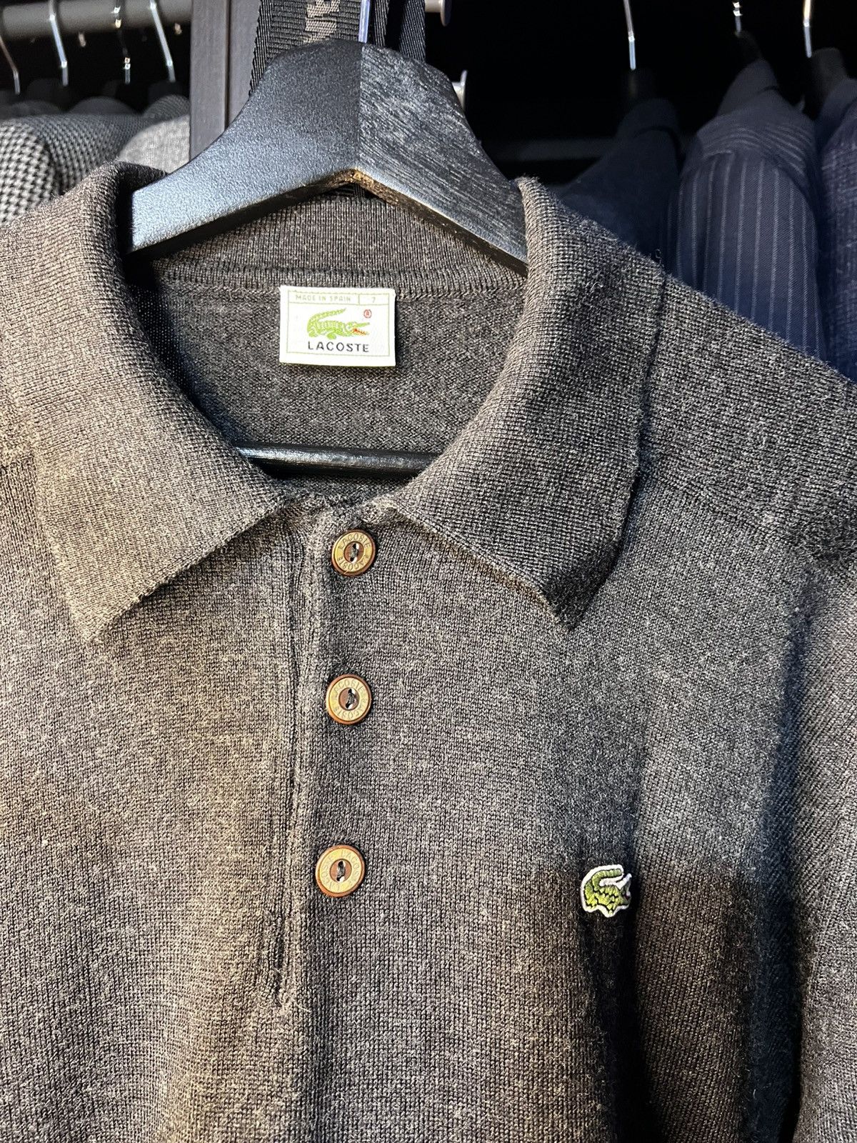 Lacoste Lacoste Wool Longsleeve Polo - Grey. Size L Size US L / EU 52-54 / 3 - 2 Thumbnail