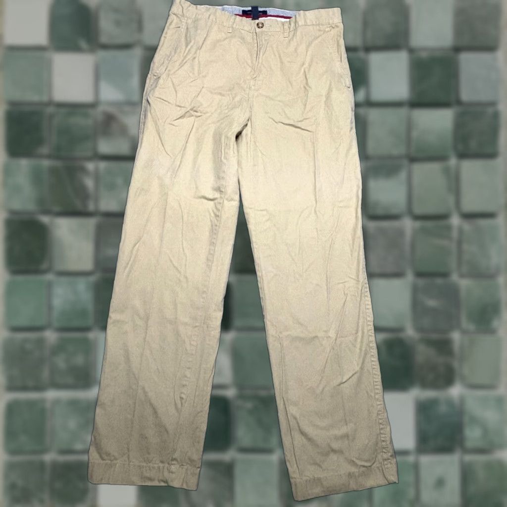 Tommy Hilfiger VINTAGE Tommy Hilfiger Pants Mens 34 x 32 Khaki Beige Khakis Straight Regular Pockets Easy Care 34x32 Mens Boy? Size US 34 / EU 50 - 1 Thumbnail