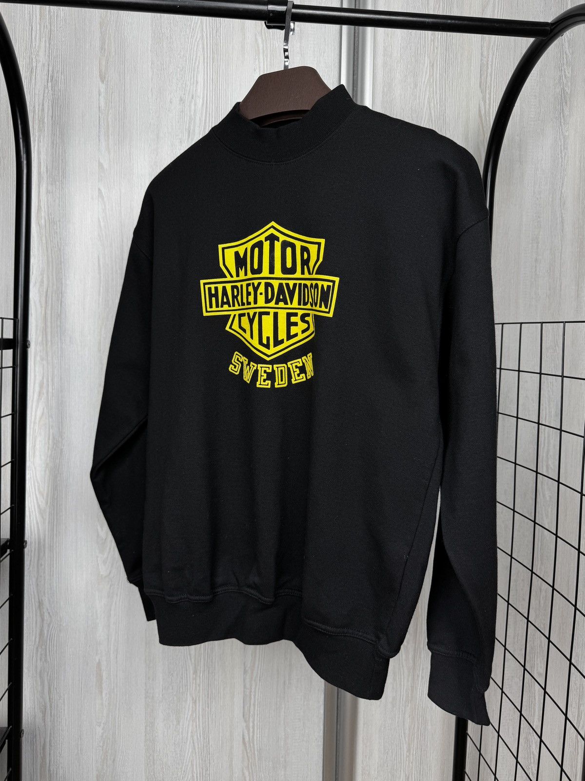 Harley Davidson Harley-Davidson Club Sweden vntg black high neck sweatshirt Size US S / EU 44-46 / 1 - 6 Thumbnail