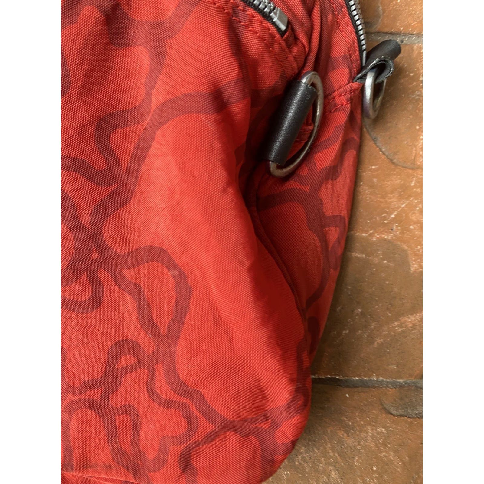 Vintage TOUS Signature Messenger Crossbody Hand Bag Red Nylon Zip Large Nylon Exterior Brand: Tous Crossbody Bag Women Adjustable Strap Size ONE SIZE - 5 Thumbnail