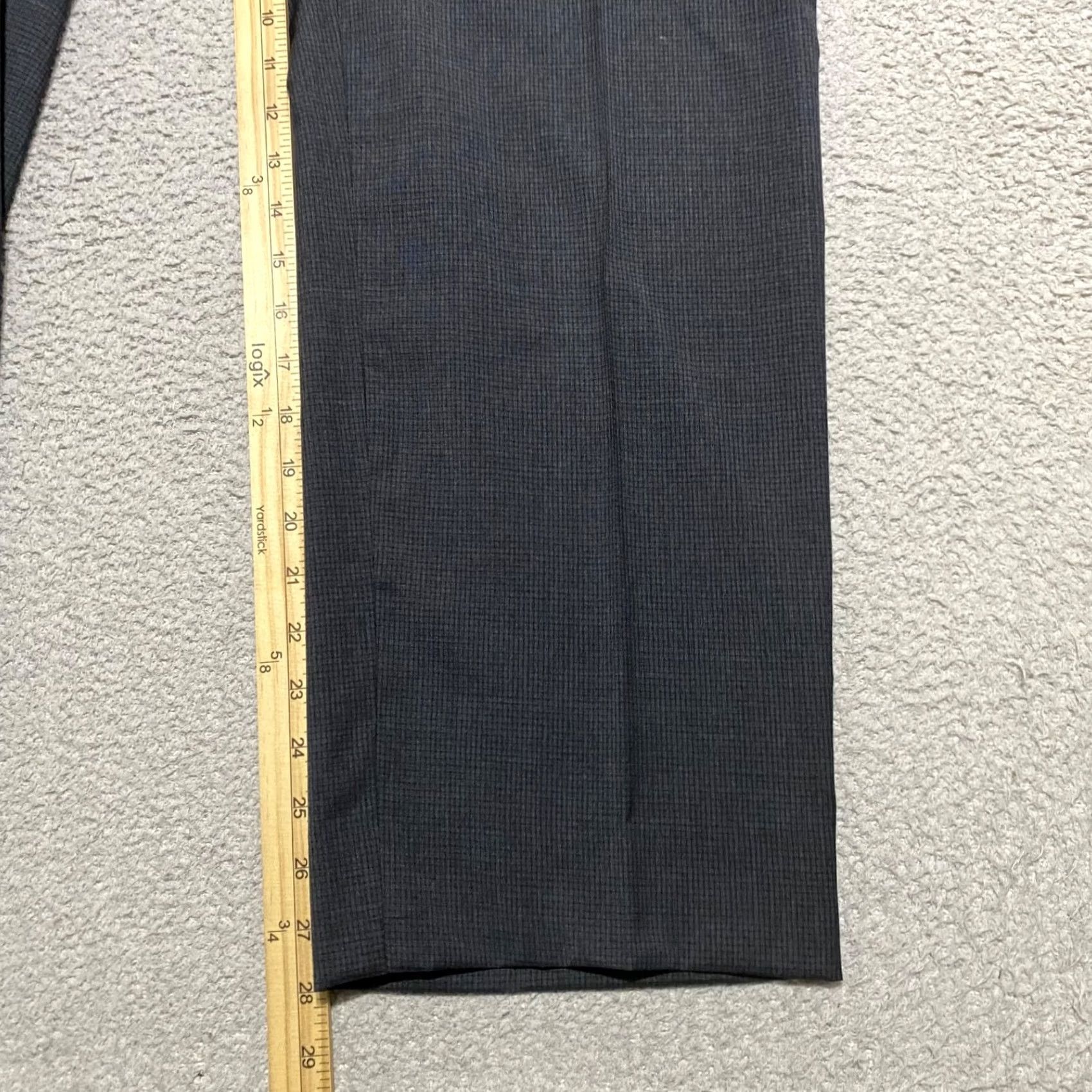 Canali Canali Dress Pants Mens sz 38 Gray Plaid Straight Relaxed 100% Wool Business Size US 38 / EU 54 - 6 Thumbnail
