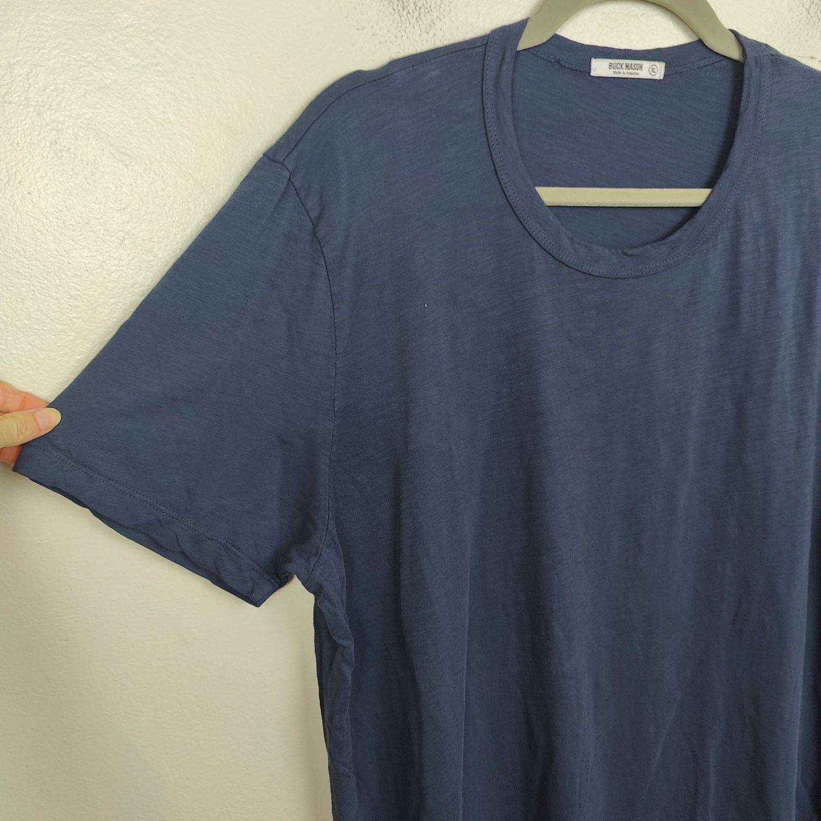 Buck Mason Buck Mason T-Shirt Mens XL Navy Blue Short Sleeve Crewneck Size US XL / EU 56 / 4 - 2 Thumbnail