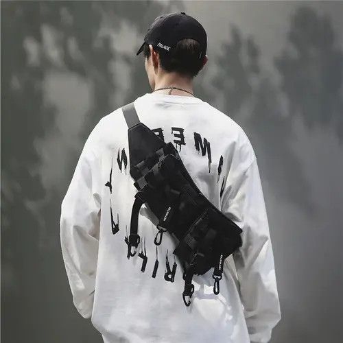 Japanese Brand Unisex Multi-Pocket Functional Waist Bags Size ONE SIZE - 3 Thumbnail