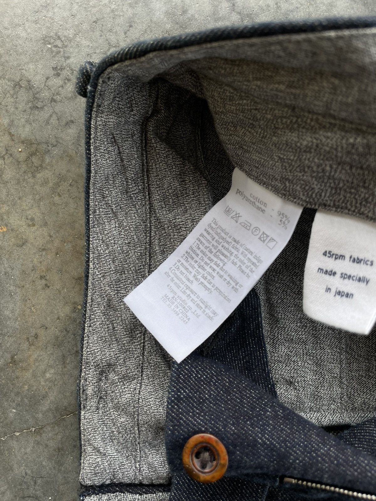 45rpm × Japanese Brand × Vintage Indigo Denim Trousers Pant by 45rpm Size US 30 / EU 46 - 11 Thumbnail