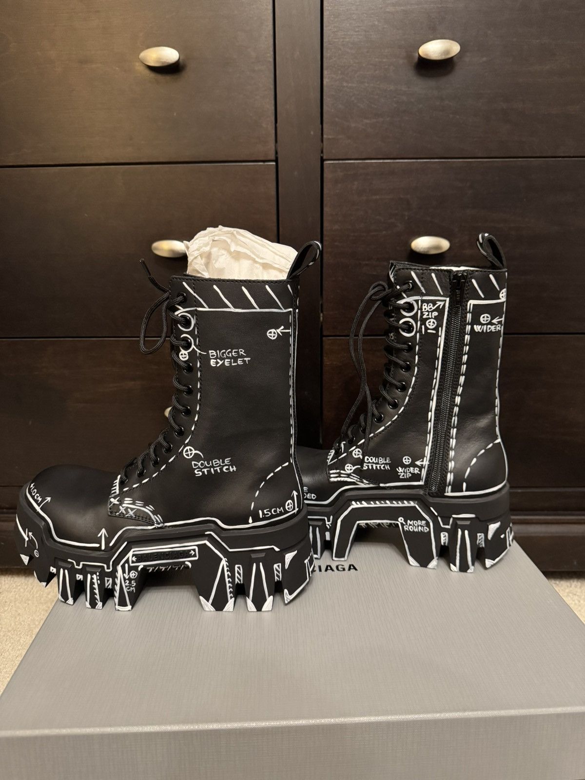 Balenciaga Bulldozer Laceup Boot