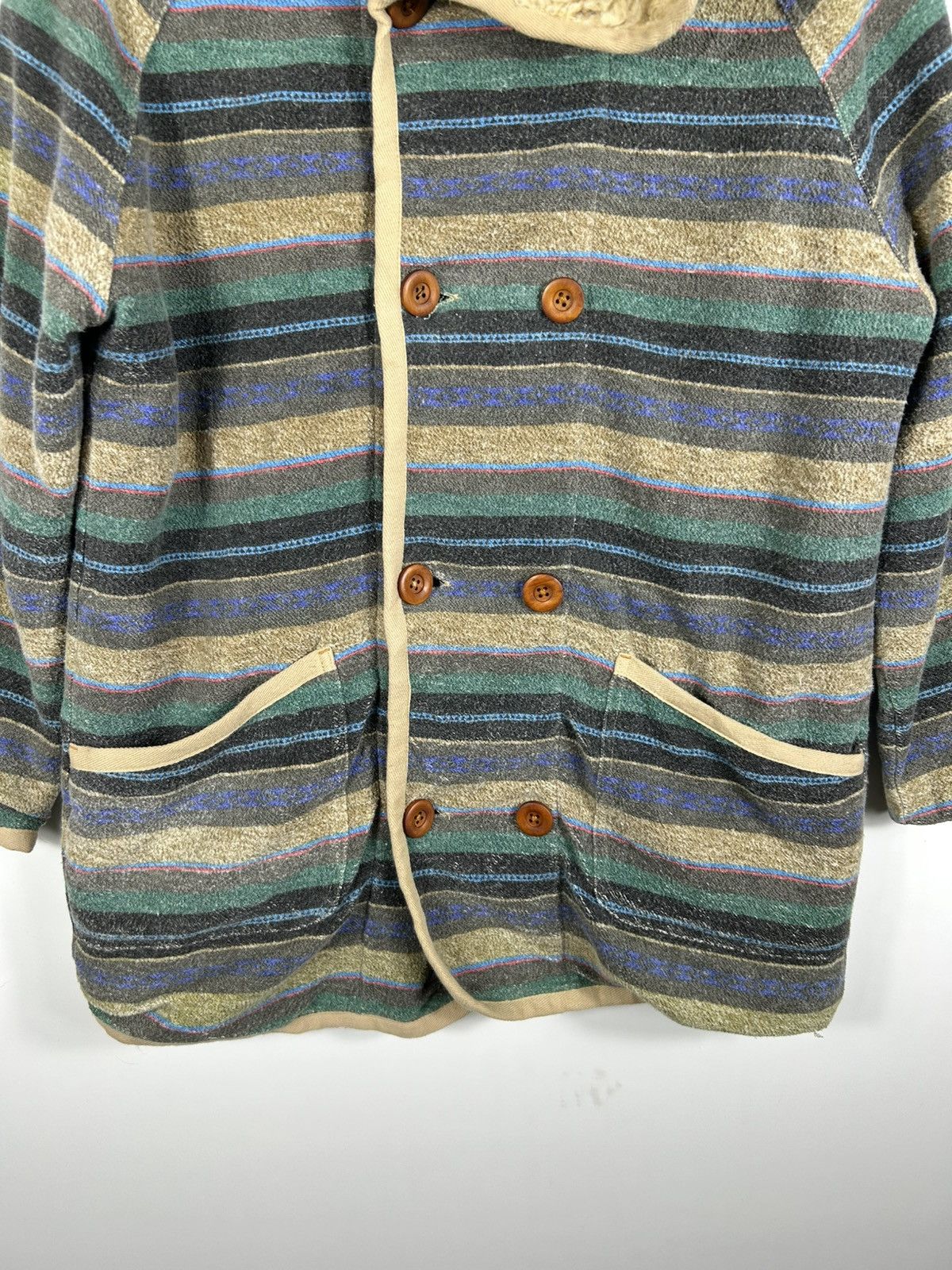 Japanese Brand × Vintage ⚡️Vintage Cube Sugar Hooded Flannel Sherpa Jacket Size US M / EU 48-50 / 2 - 5 Thumbnail