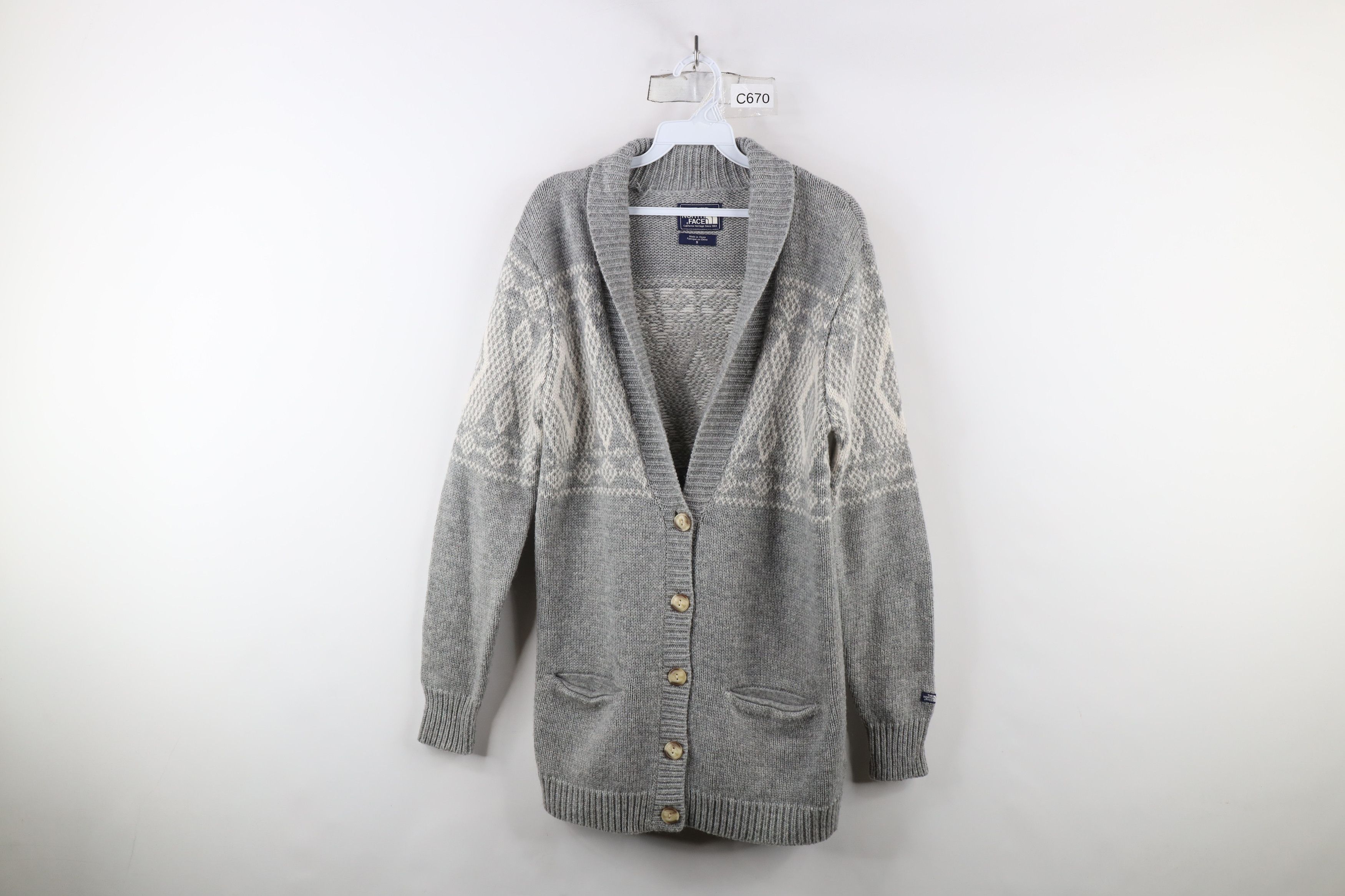 The North Face × Vintage The North Face Blend Knit Fair Isle Button Cardigan Sweater Size S / US 4 / IT 40 - 1 Thumbnail