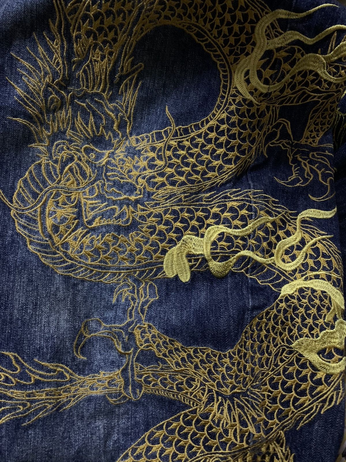 Karakuri Tamashii Vtg Japanese Sukajan Dragon Overall Denim Size US 43 - 12 Thumbnail