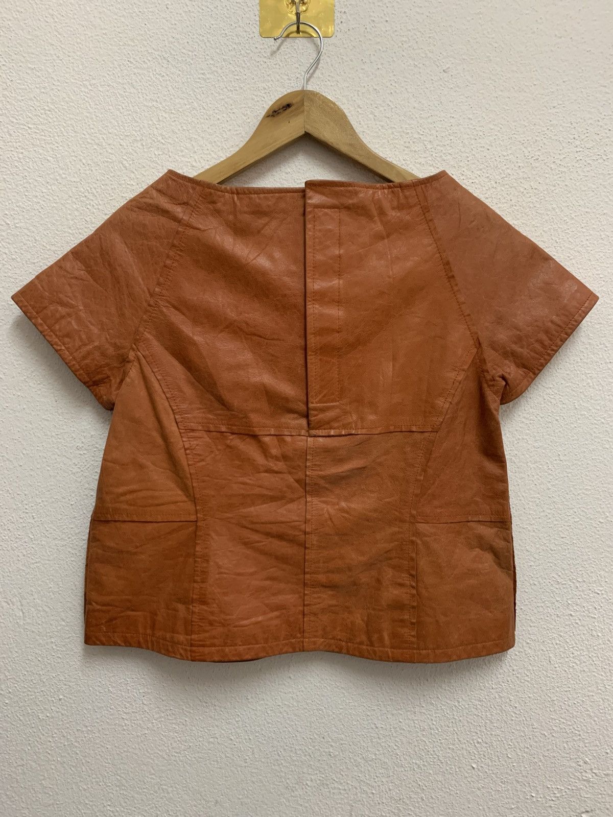 Yohji Yamamoto WXYZ Workshop By Yohji Yamamoto Cow Hide Leather Shirt Size S / US 4 / IT 40 - 4 Thumbnail