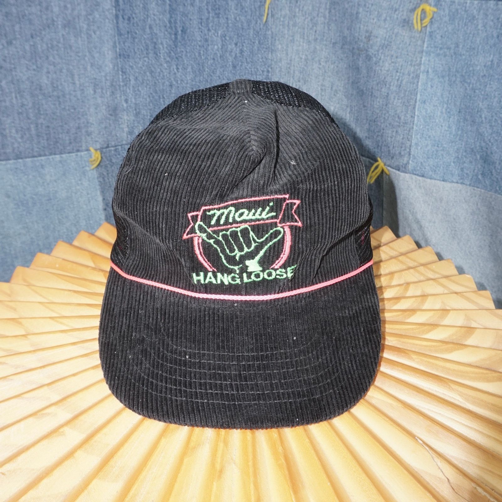 Vintage OSFA - Vintage 1990s Maui hang loose Hawaii corduroy hat cap Size ONE SIZE - 1 Thumbnail