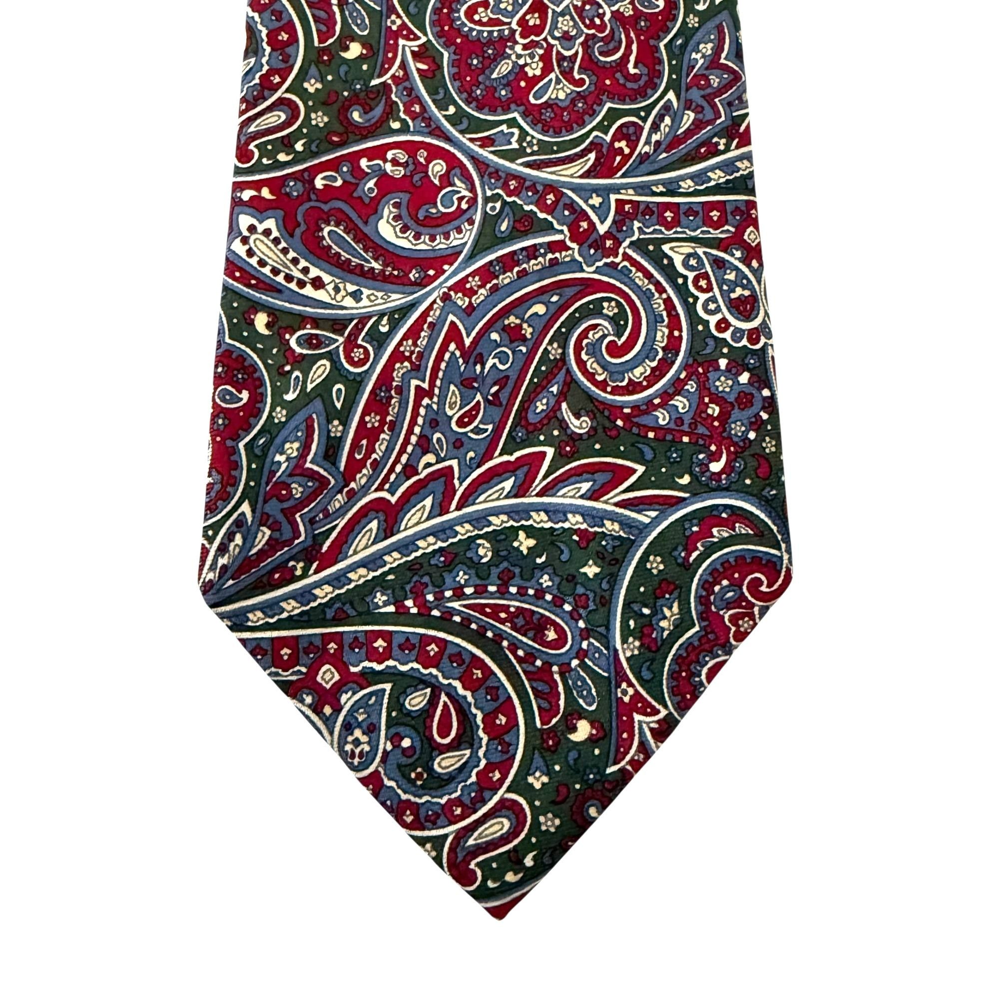 Polo Ralph Lauren Vintage NOS Polo Ralph Lauren Paisley Necktie Silk Hand Made Size ONE SIZE - 1 Thumbnail