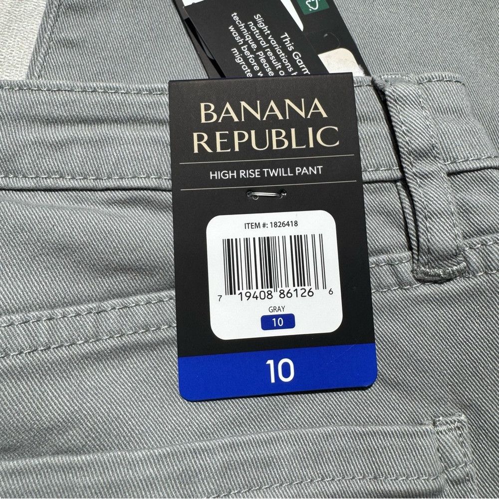 Banana Republic NWT New Banana Republic High Rise Twill Grey Pants Jeans Si Size 32" / US 10 / IT 46 - 9 Thumbnail