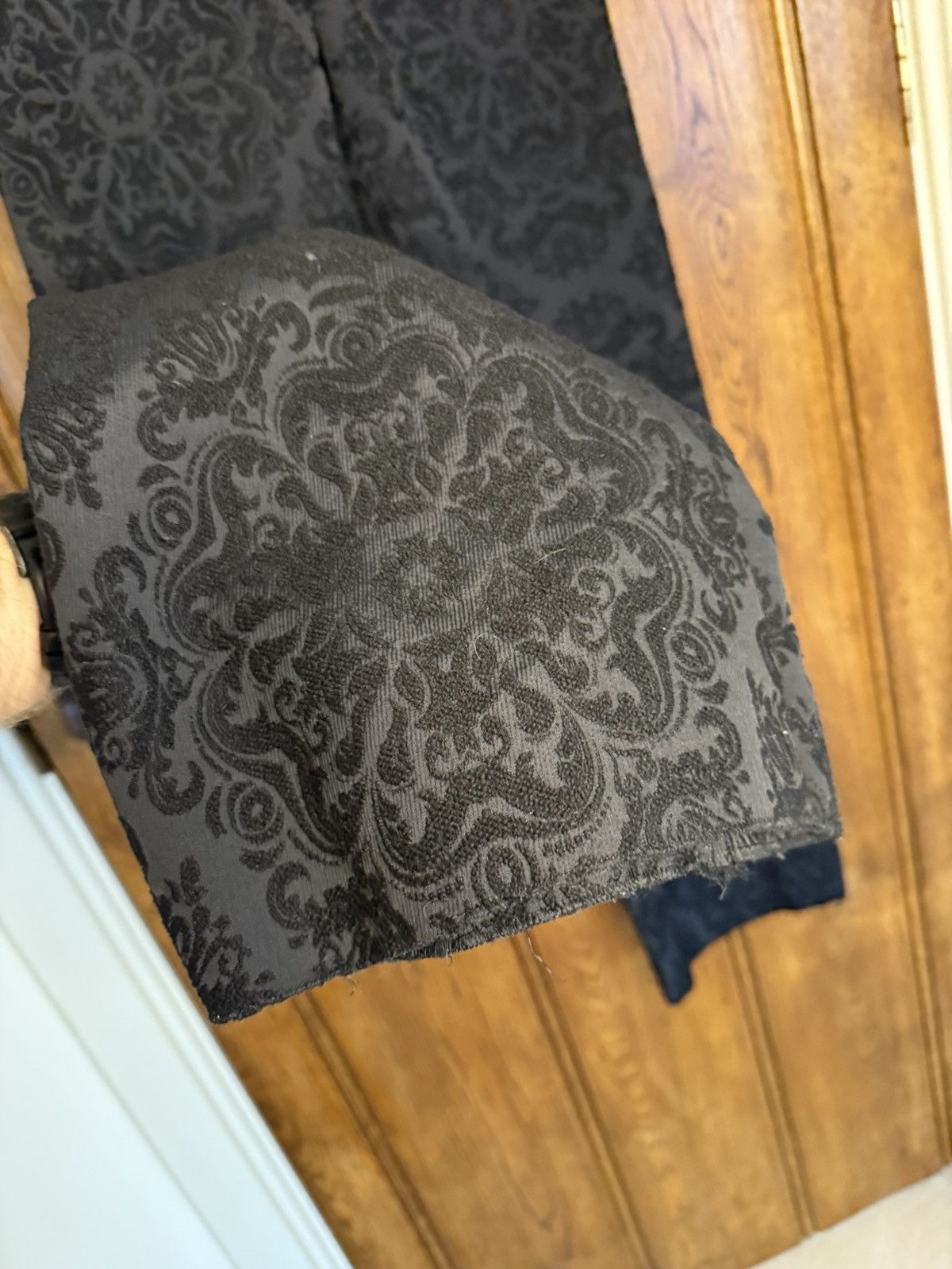 Saint Laurent Paris FW19 Saint Laurent paisley black long floral flares pants Size 34R - 10 Thumbnail