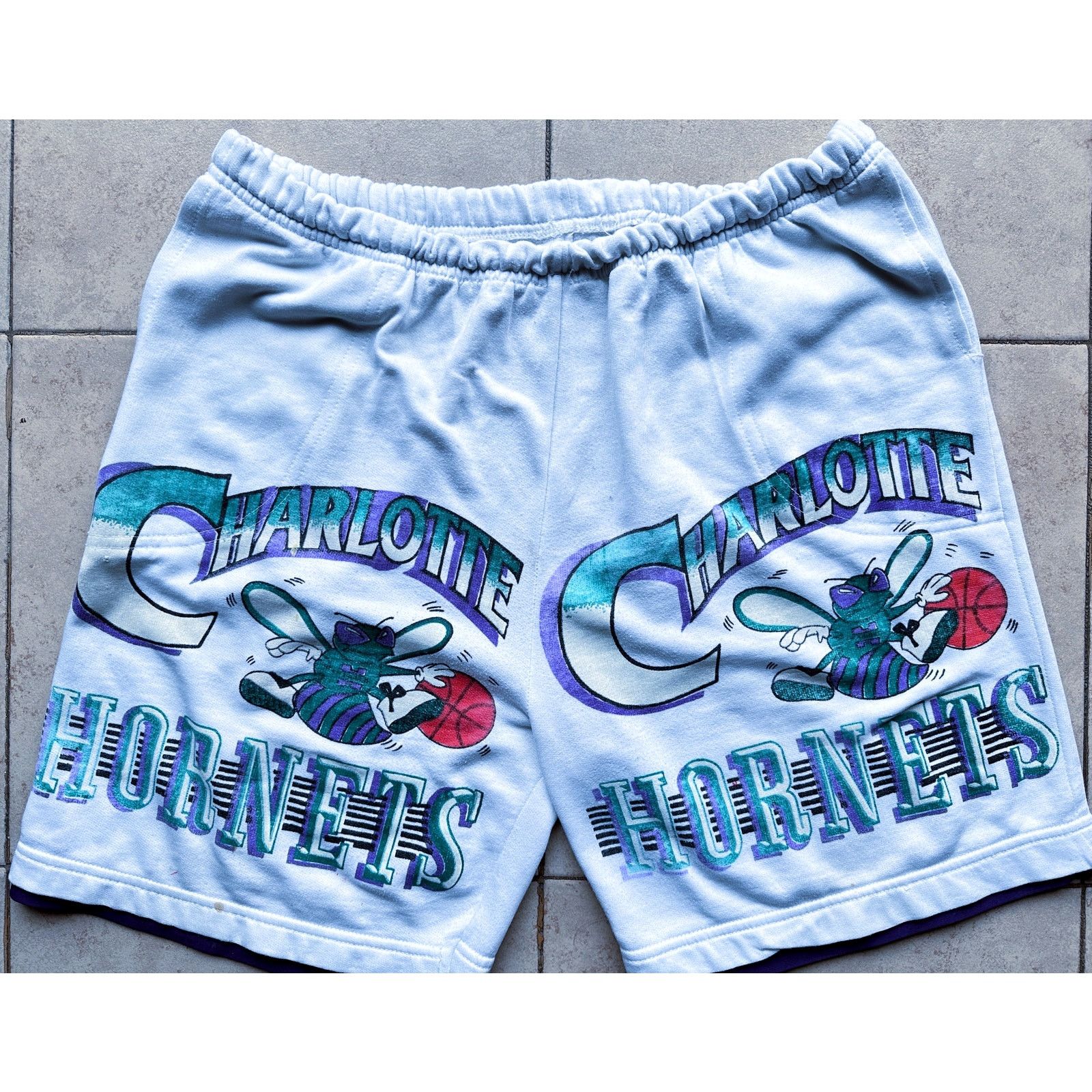 NBA × Starter Charlotte Hornets 90s Bootleg shorts L NBA basketball vtg Size US 32 / EU 48 - 2 Thumbnail