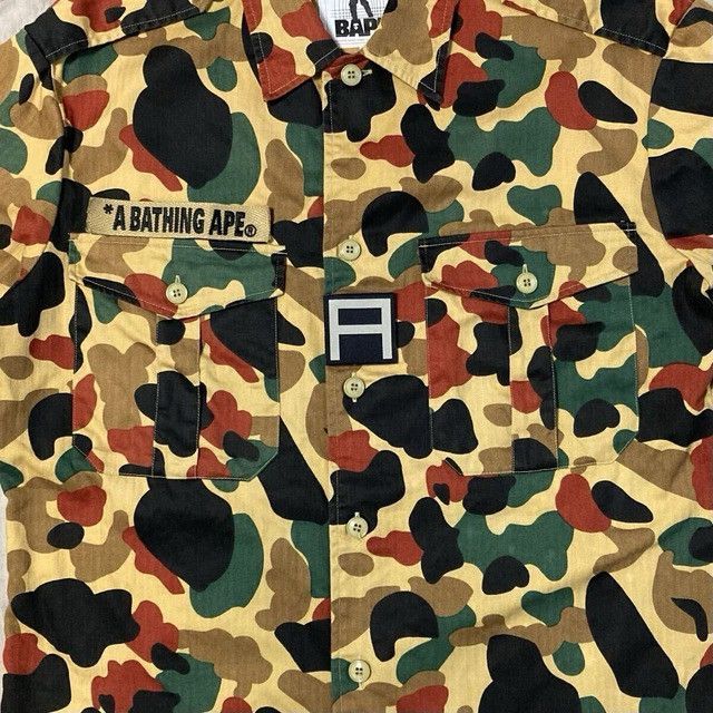 Bape 🔥Vintage🔥 BAPE Military Shirt Apeman Camo a bathing ape NIGO Size US L / EU 52-54 / 3 - 2 Thumbnail