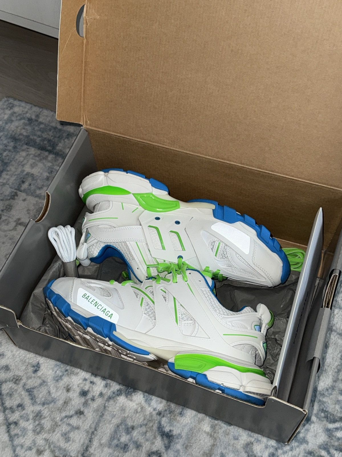 Balenciaga Balenciaga Track WHITE/GREEN/BLUE Size US 7 / EU 40 - 15 Thumbnail