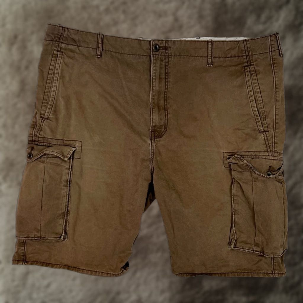 VINTAGE Levi’s Cargo Shorts Baggy 42 Men Brown Cotton 90s Cargo Pockets Shorts