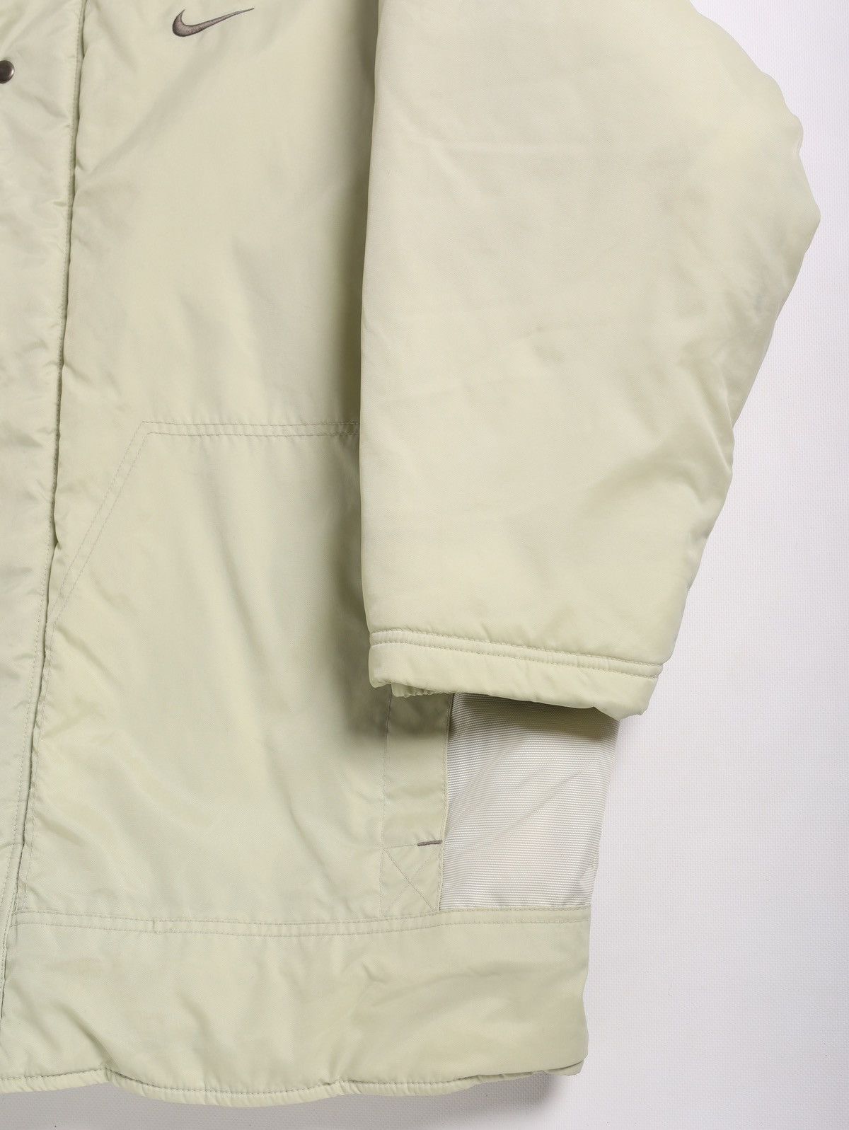 Nike Nike Vintage Nylon Coat Logo Parka Jacket Beige Cream White Size US XXL / EU 58 / 5 - 2 Thumbnail