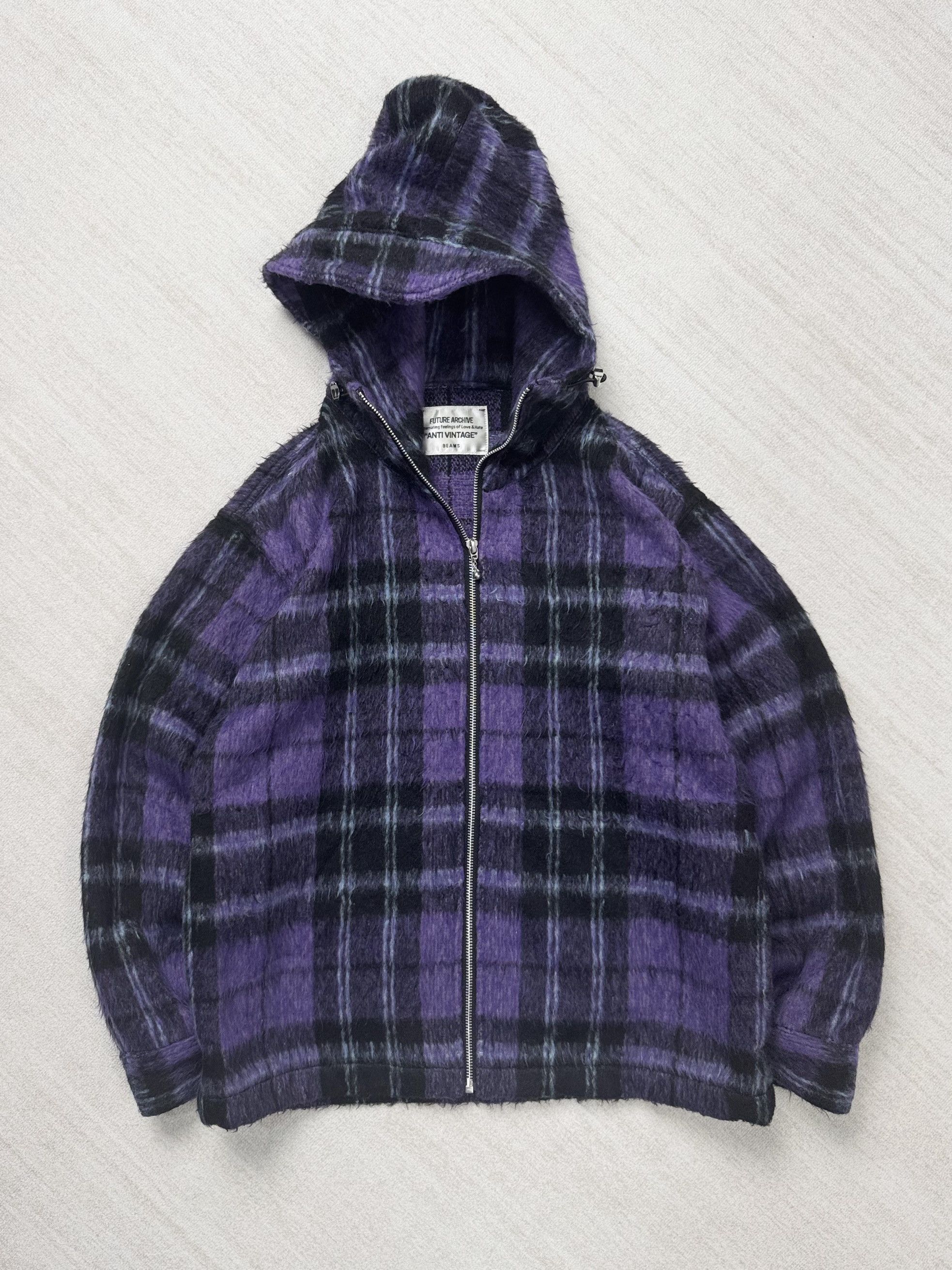 Japanese Brand UNWORN* FUTURE ARCHIVE FURRY HOODED JACKET PURPLE Size US M / EU 48-50 / 2 - 2 Thumbnail