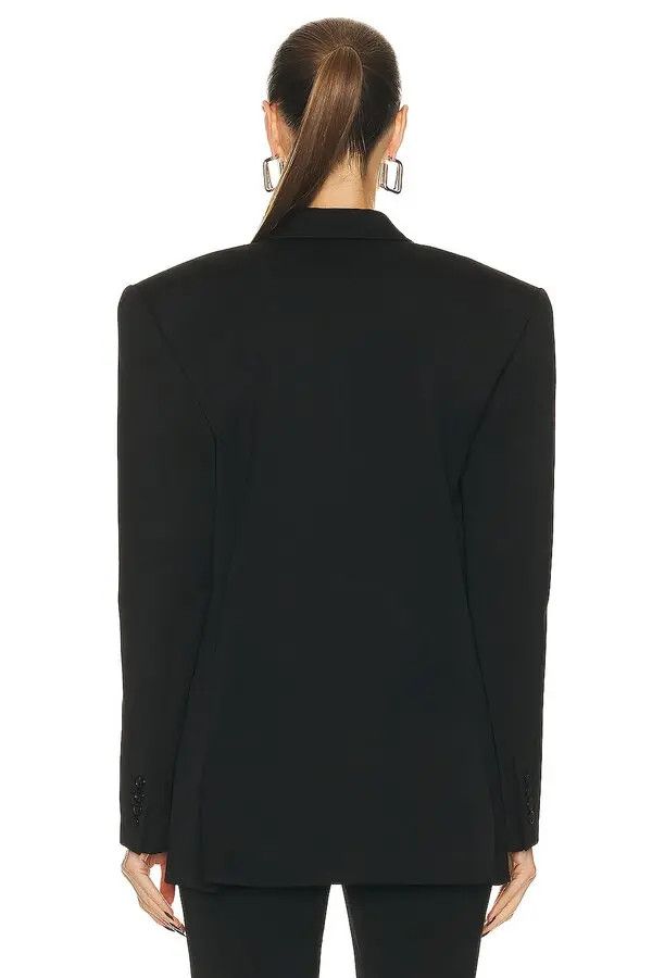 Saint Laurent Paris o1bcso1str1124 Veste Tailleur Laine in Noir Size S / US 4 / IT 40 - 3 Thumbnail