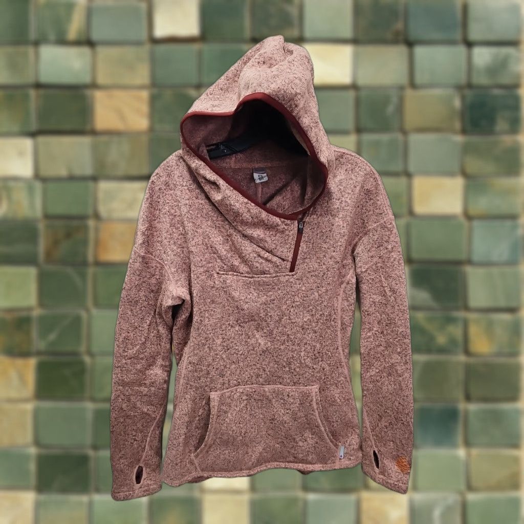 Vintage Stio Hoodie Women M Red Thumbholes Pockets Fleece Pullover 1/4 Zip Casual Hiking Size M / US 6-8 / IT 42-44 - 1 Thumbnail