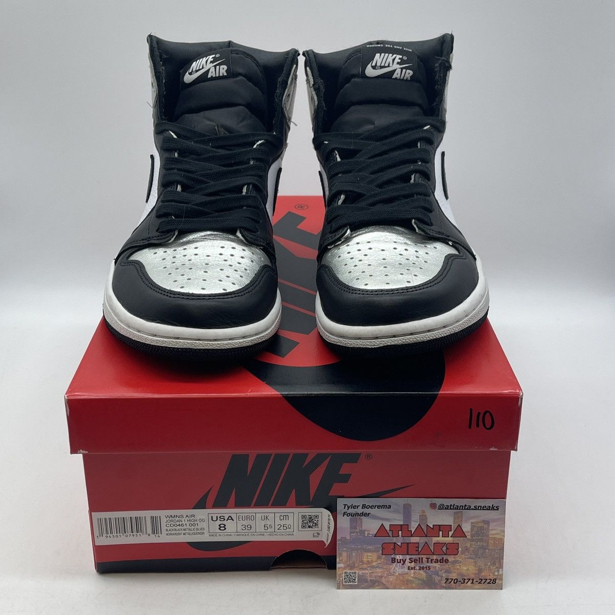 Jordan Brand Air Jordan 1 high silver toe Size US 8 / EU 41 - 2 Thumbnail