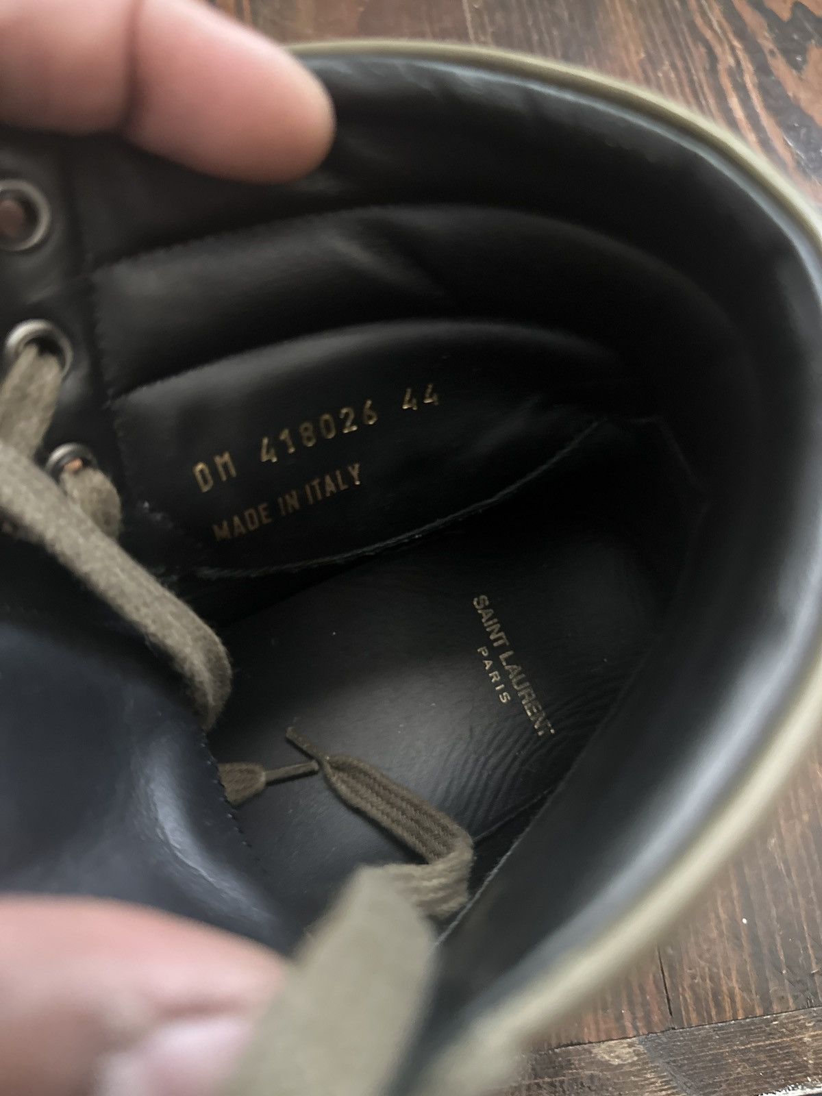 Yves Saint Laurent Olive green YSL sneakers Size US 11 / EU 44 - 1 Thumbnail