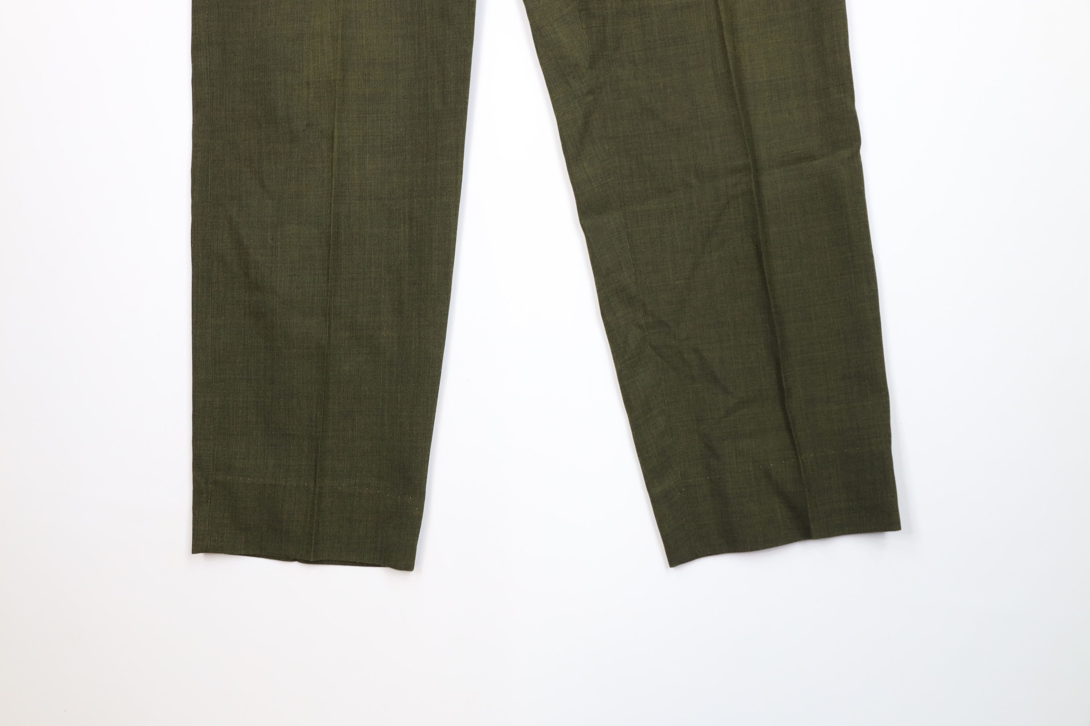 Vintage Vintage 50s Streetwear Worsted Wool Chino Pants Green USA Size US 34 / EU 50 - 4 Thumbnail