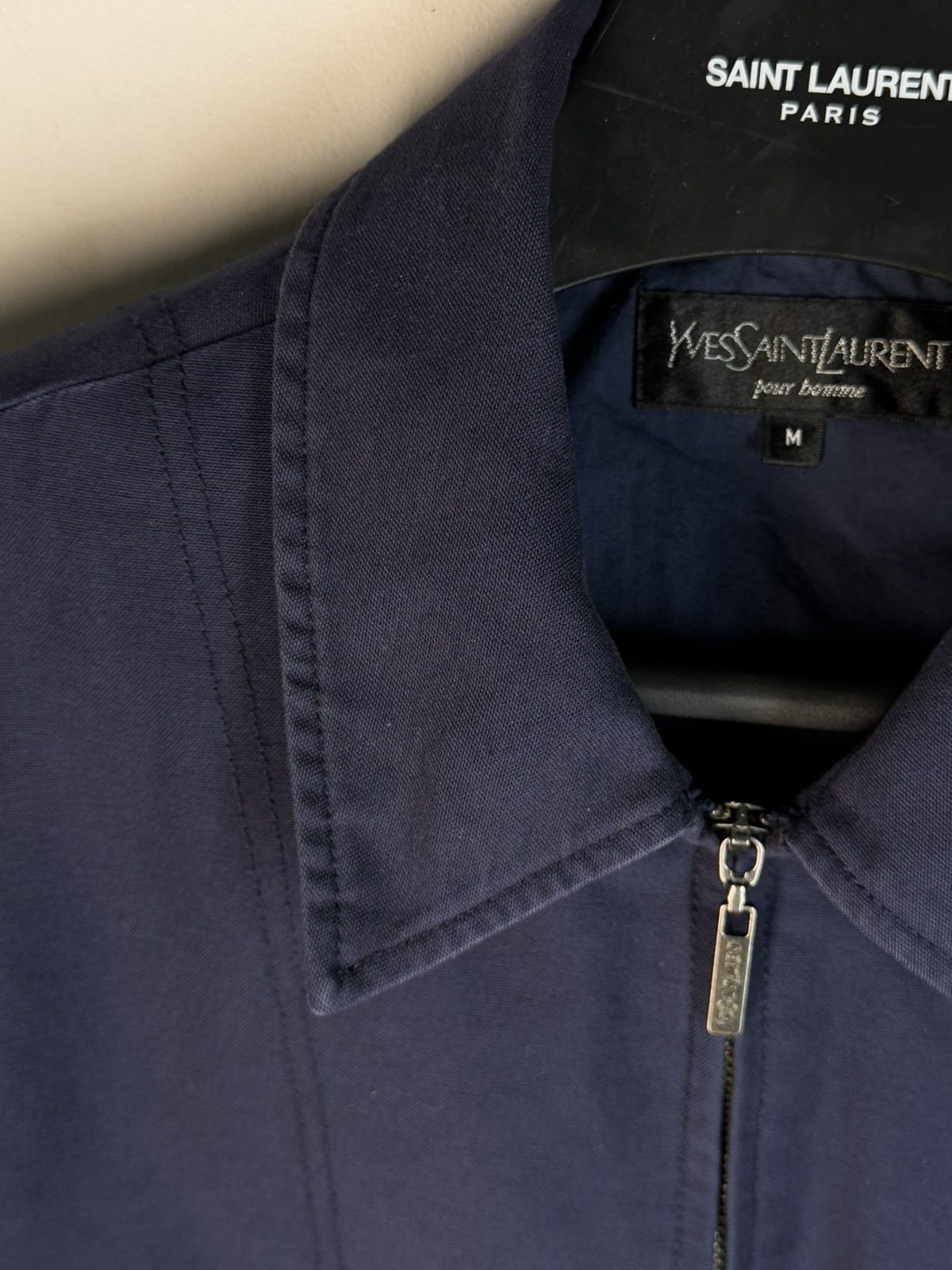 Yves Saint Laurent Cotton YSL Jacket Blue/Navy Soft YSL Bomber Size US M / EU 48-50 / 2 - 9 Thumbnail