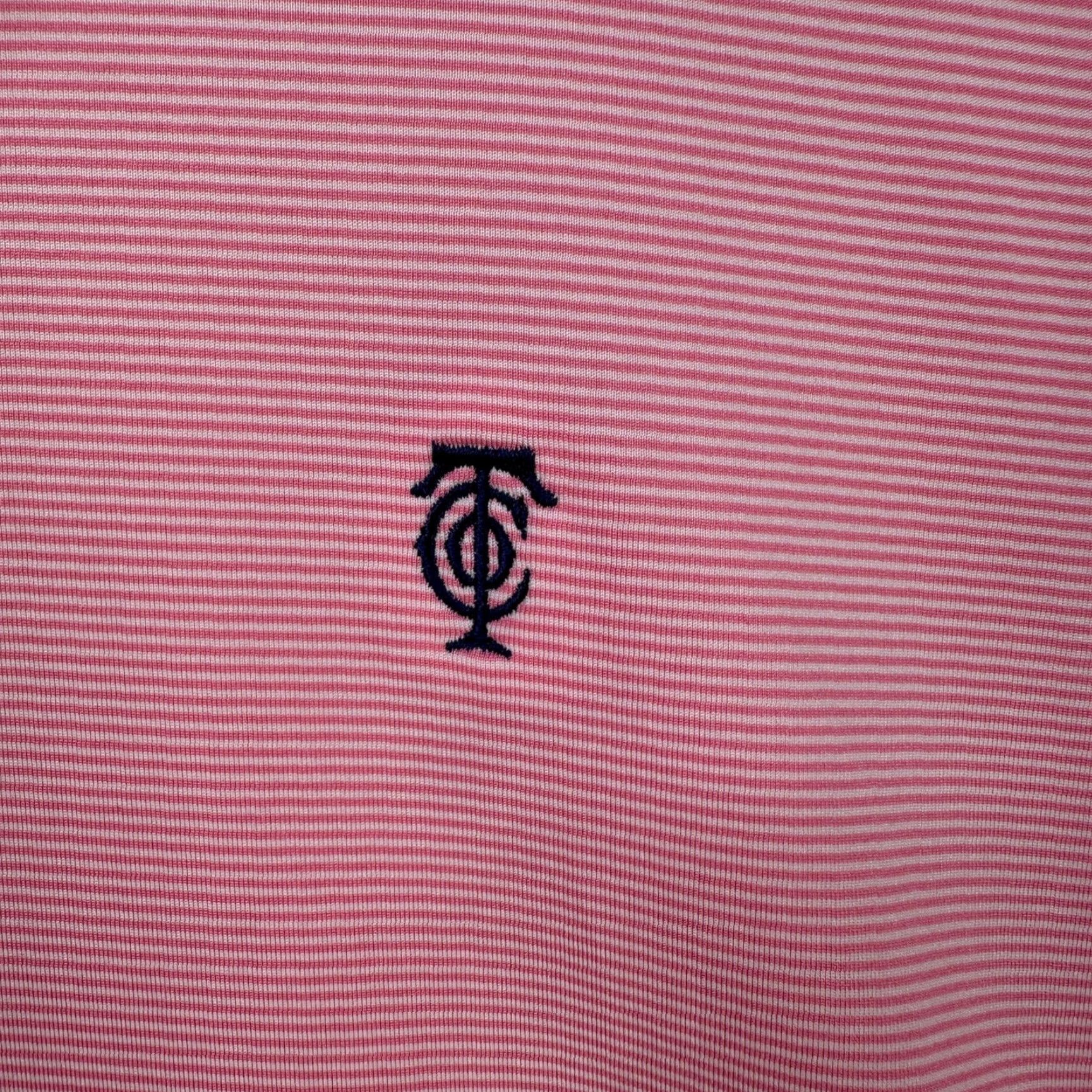 Peter Millar Peter Millar Summer Comfort Shirt Polo Men XL Pink Pinstripes Stretch Rugby Golf Shirt Size US XL / EU 56 / 4 - 6 Thumbnail