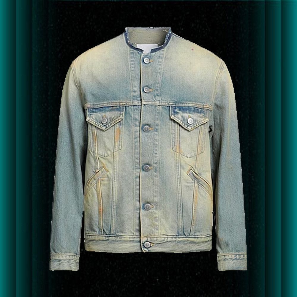 image of Maison Margiela O1Y0224 Denim Jackets In Blue, Men's (Size Small)