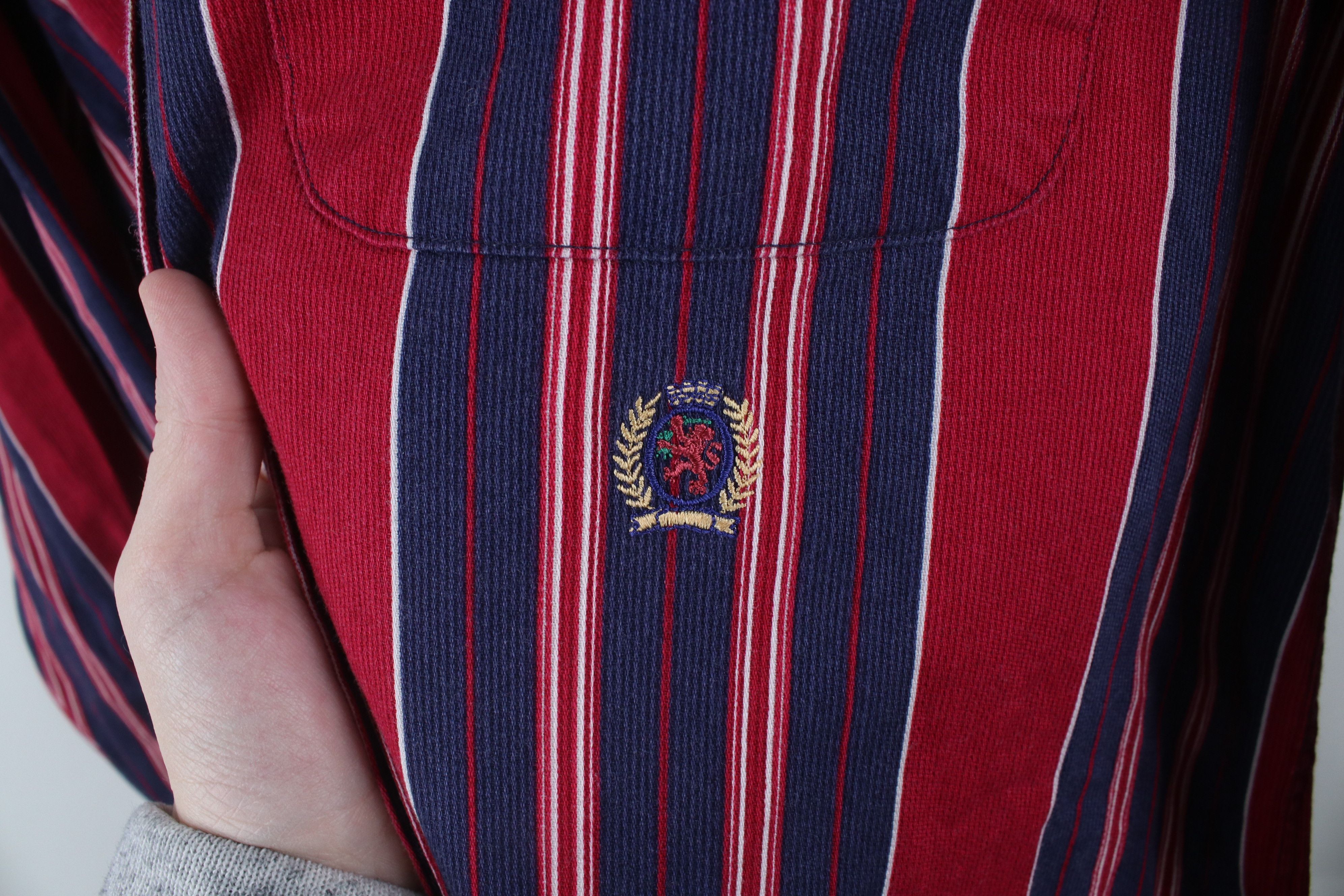 Tommy Hilfiger × Vintage Vintage 90s Tommy Hilfiger Collared Button Down Shirt Size US M / EU 48-50 / 2 - 4 Thumbnail