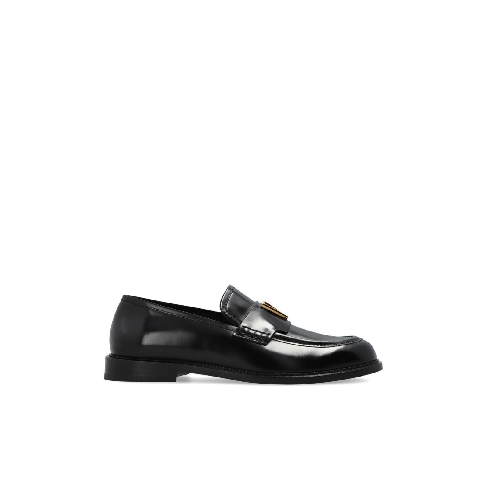 VERSACE Black Leather Loafers New And Authentic (Men's size: