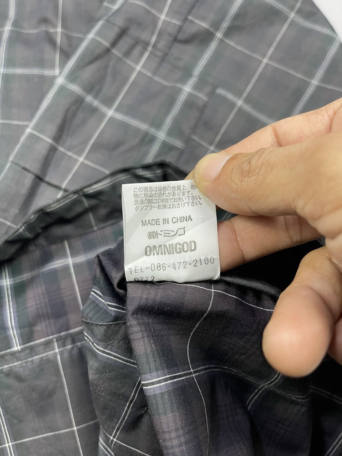 OMNIGOD Vintage OMNIGOD ANORAK Checkered Half Zipper Raincoat Size US M / EU 48-50 / 2 - 11 Thumbnail