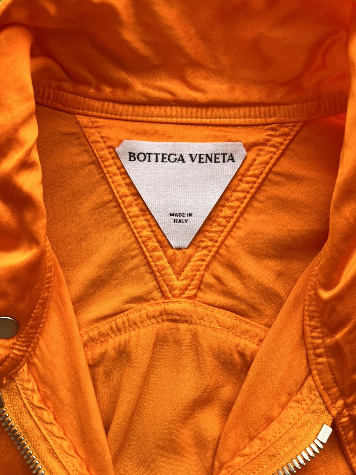 Bottega Veneta XS -S Bottega Veneta Fluid Satin Parka Dress Orange 36 shirt Size XS / US 0-2 / IT 36-38 - 13 Thumbnail