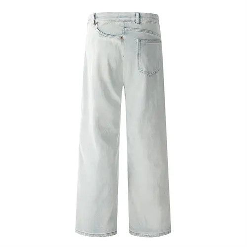 Japanese Brand × Jean Pants Men's wide-leg light-washed distressed jeans Size US 32 / EU 48 - 3 Thumbnail