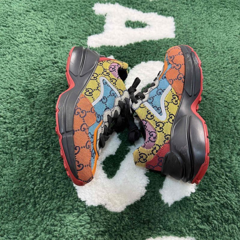 Gucci Gucci Rhyton Colorful Canvas Daddy Sneakers Size US 5.5 / EU 38 - 6 Thumbnail