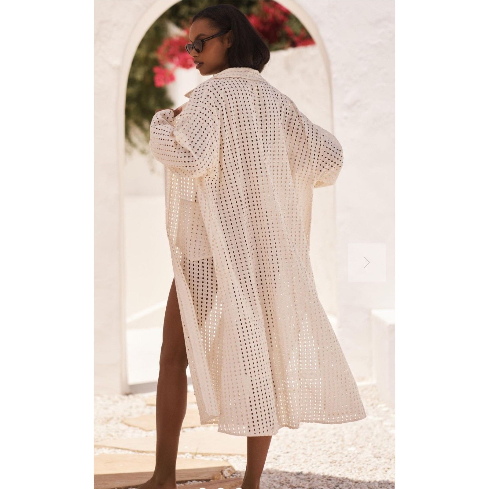 Anthropologie Anthropologie Collared Eyelet Duster One Size Size ONE SIZE - 5 Thumbnail