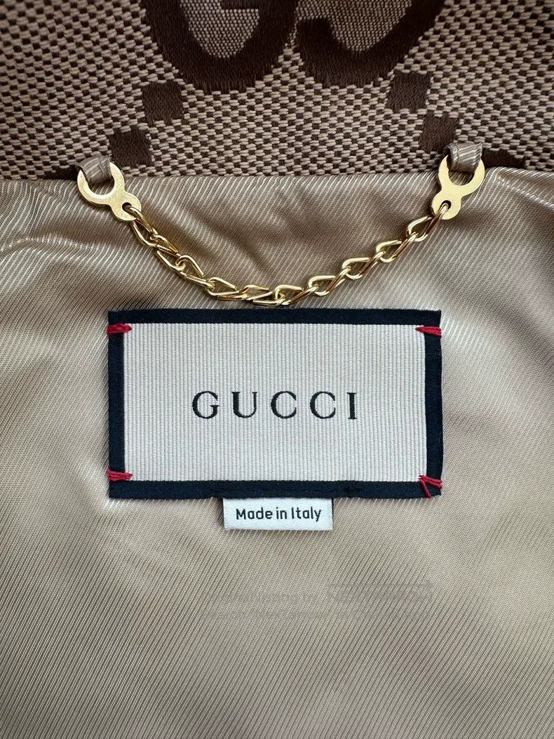 Gucci Gucci Full-print double G old flower leather zipper jacket Size US M / EU 48-50 / 2 - 8 Thumbnail