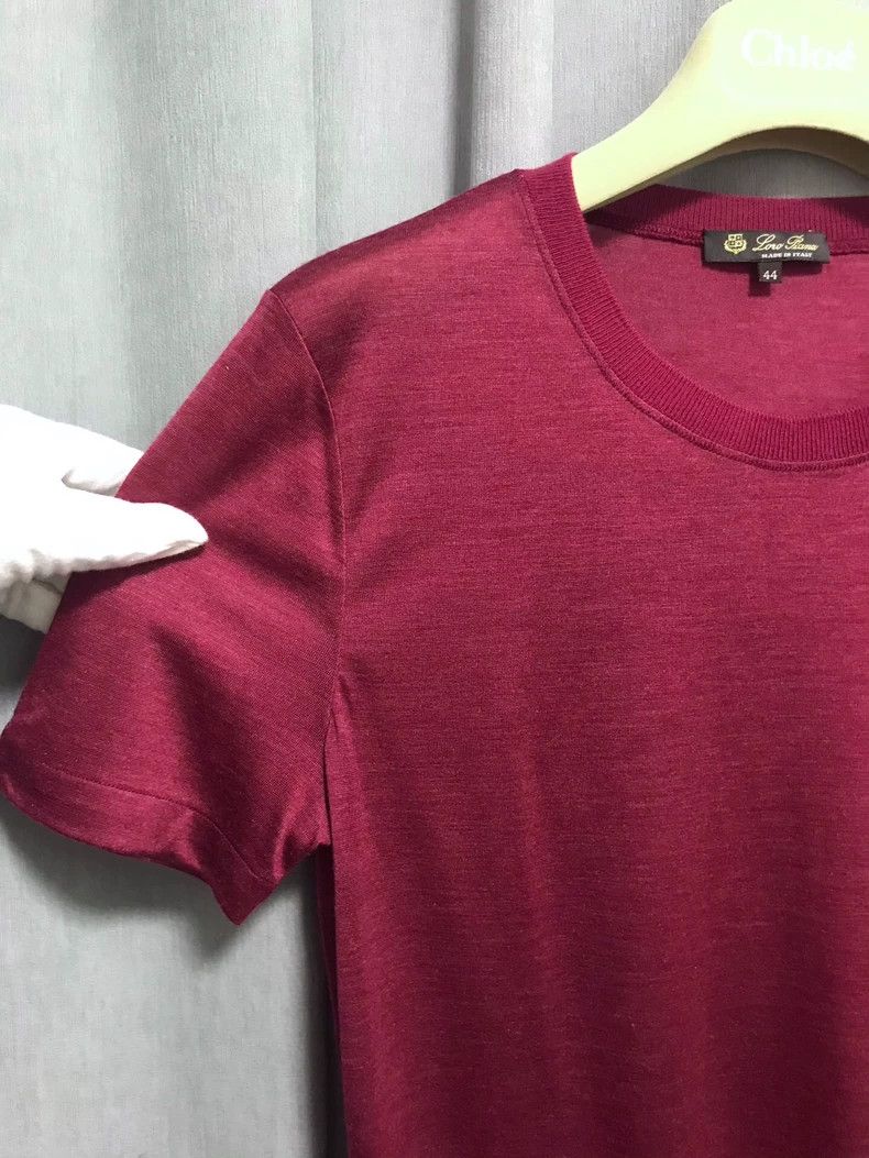 Loro Piana Loro piana Ultra-fine cashmere silk thin short-sleeved knit Size M / US 6-8 / IT 42-44 - 2 Thumbnail