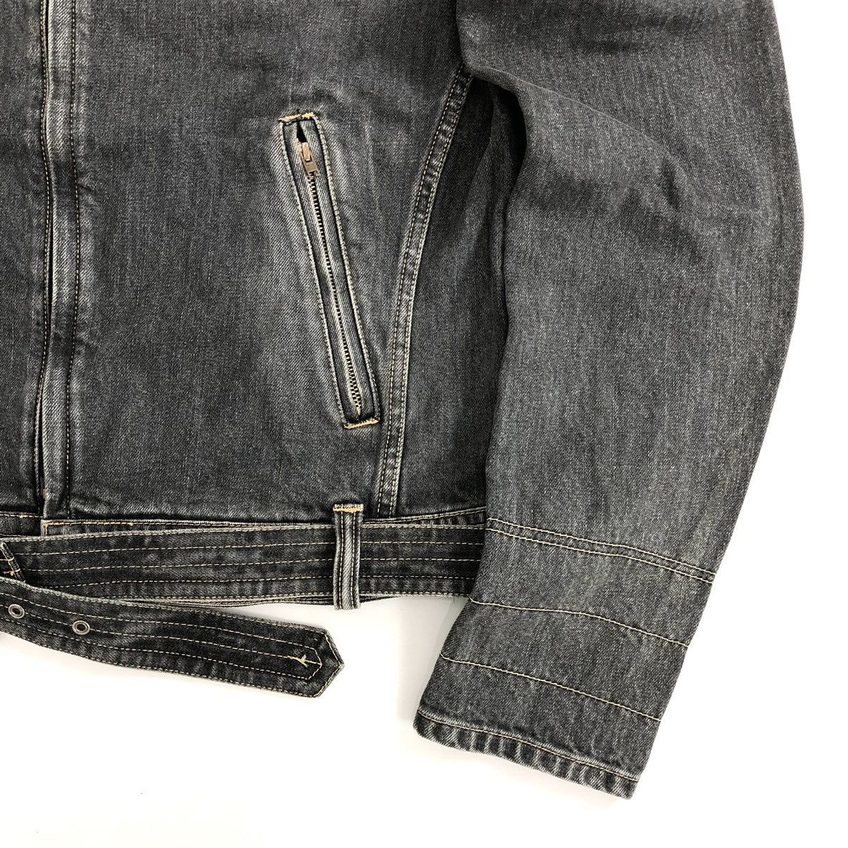If Six Was Nine Vintage Japanese Brand Black Wash Biker Jacket Jeans Size US M / EU 48-50 / 2 - 7 Thumbnail