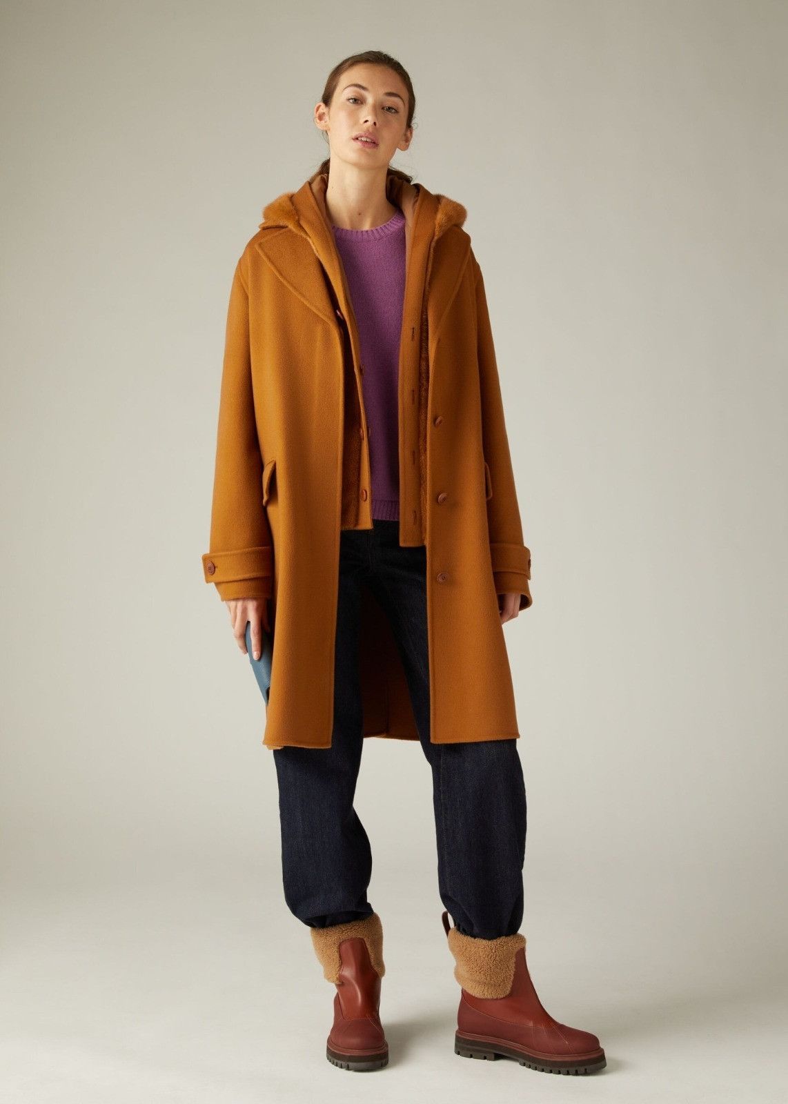 Loro Piana o1srvl11e0824 Alberic Cashmere Coat in Orange Size XL / US 12-14 / IT 48-50 - 2 Thumbnail
