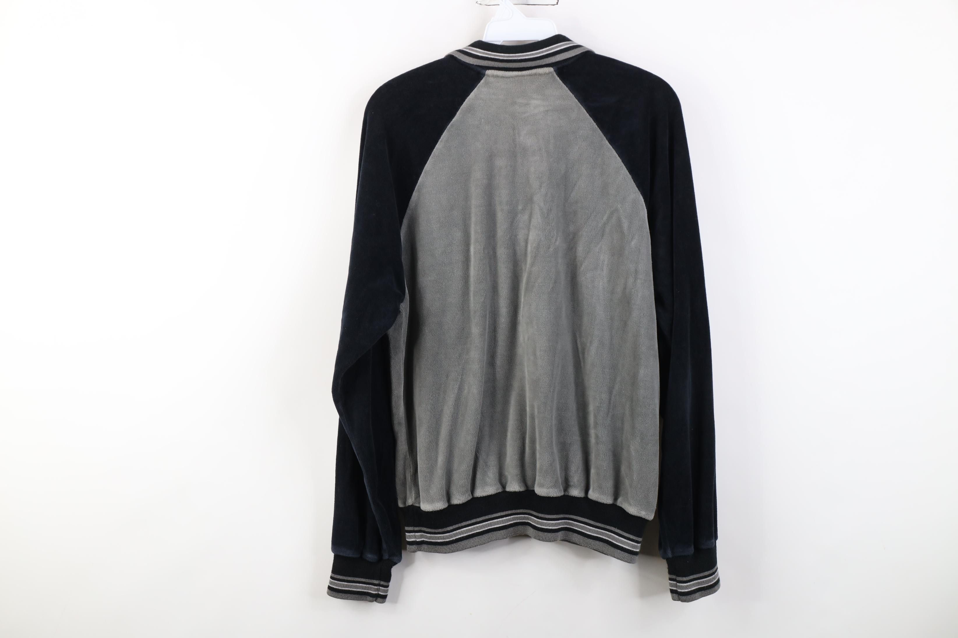 Vintage Vintage 90s Streetwear Block Velour Long Sleeve Polo Shirt Size US M / EU 48-50 / 2 - 10 Thumbnail