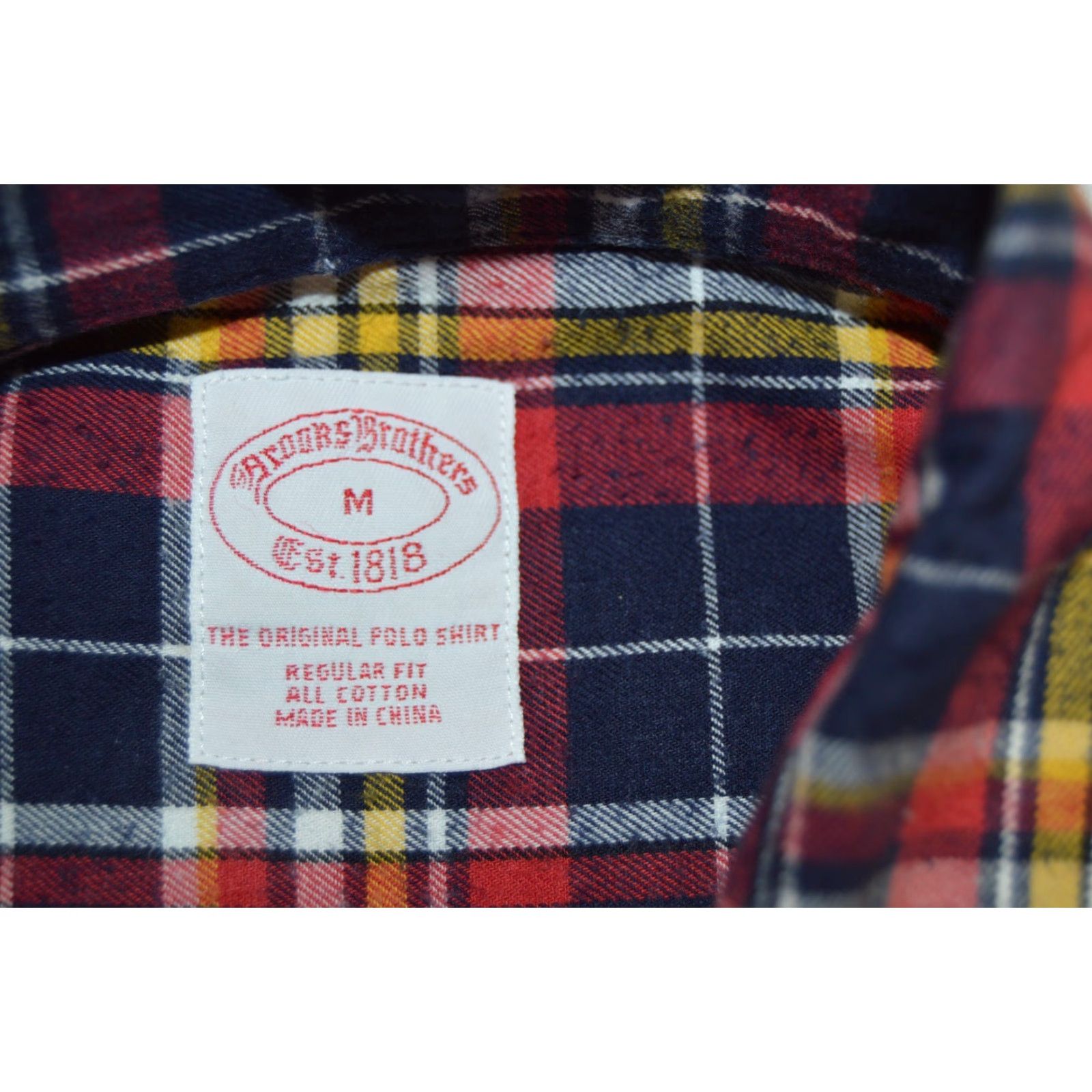 Brooks Brothers Brooks Brothers Shirt L/S Flannel Red Plaid Cotton Regular Fit Mens M Button-Up Casual Workwear Size US M / EU 48-50 / 2 - 3 Thumbnail