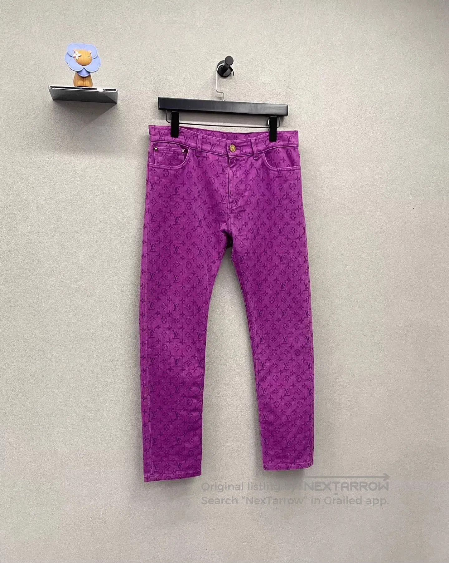 Louis Vuitton Purple Patterned Casual Pants Size 30. Size US 30 / EU 46 - 3 Thumbnail